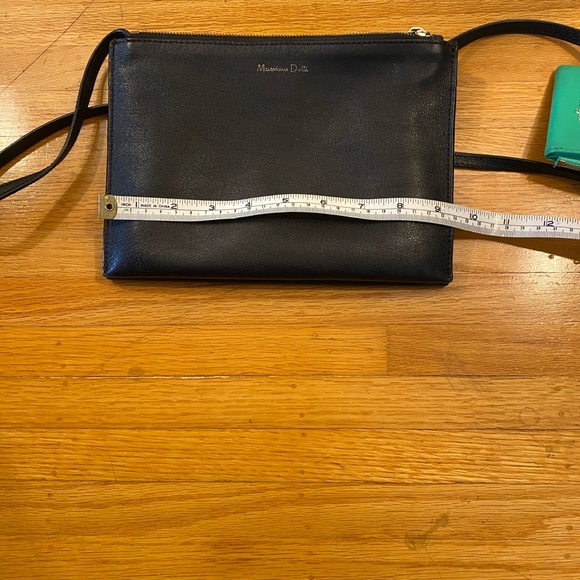 Massimo Dutti Elegant Black Crossbody Bag Zippered Pockets - Picture 10 of 13